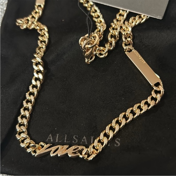 AllSaints Love Chain Necklace - Picture 7 of 8